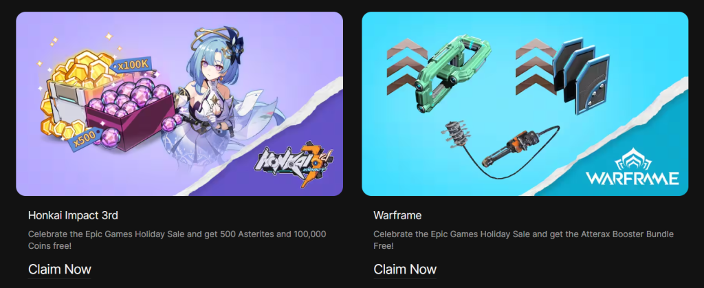 Epic Games Holiday Sale 2023